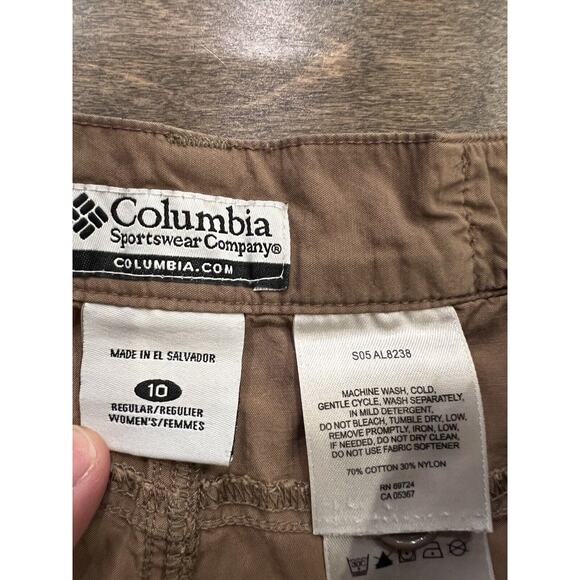 Columbia Womens Brown Convertible Hiking Pants Size 10 AL8238 - Picture 5 of 9